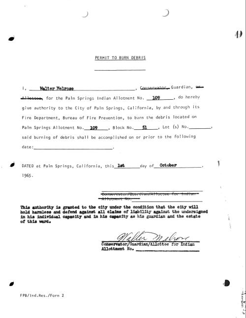 Section 14 burn permit