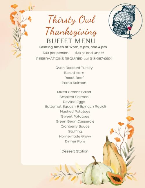 thanksgiving menu