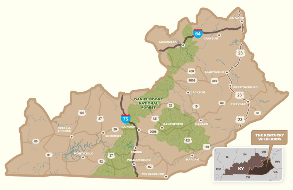 The Kentucky Wildlands map