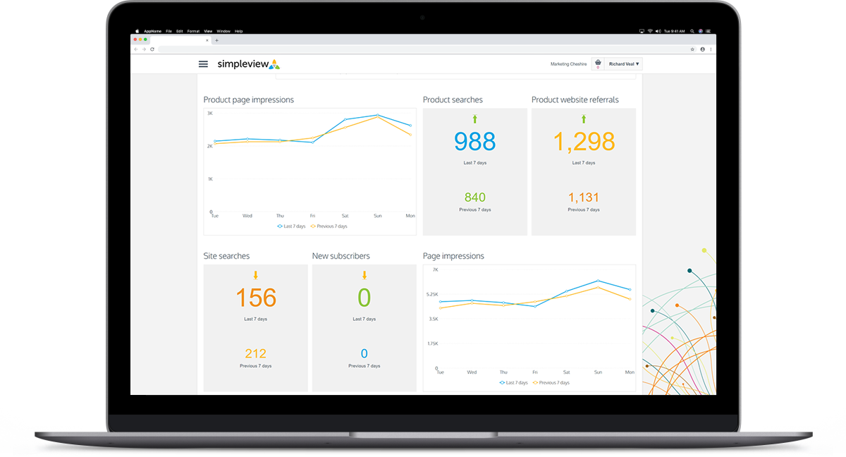 Data and insights laptop mockup