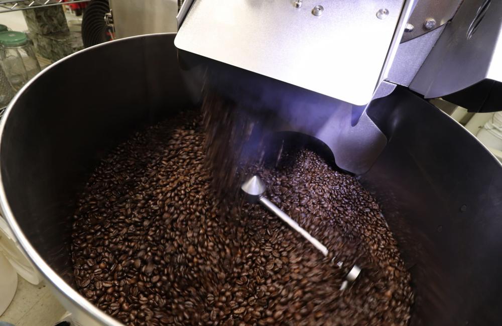 Roasting Coffee Beans at the Spice Merchant
