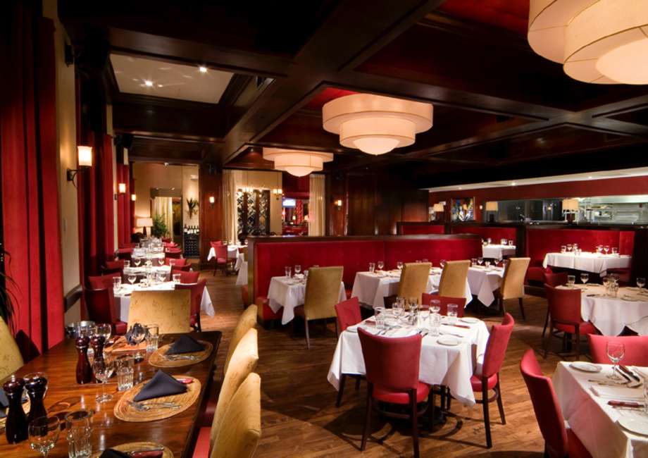 Dining tables inside of Hyde Park Steakhouse