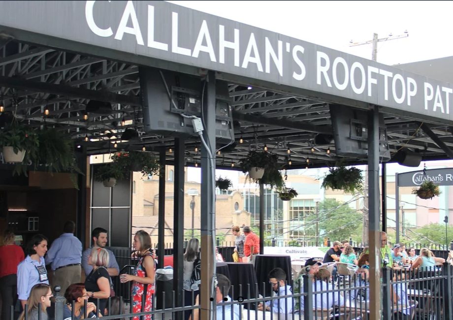 Exterior shot of Callahan's rooftop patio
