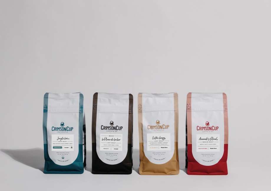 Four coffee bags from Crimson Cup