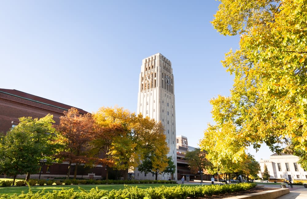 Ingall's mall on u-m campuss during fall