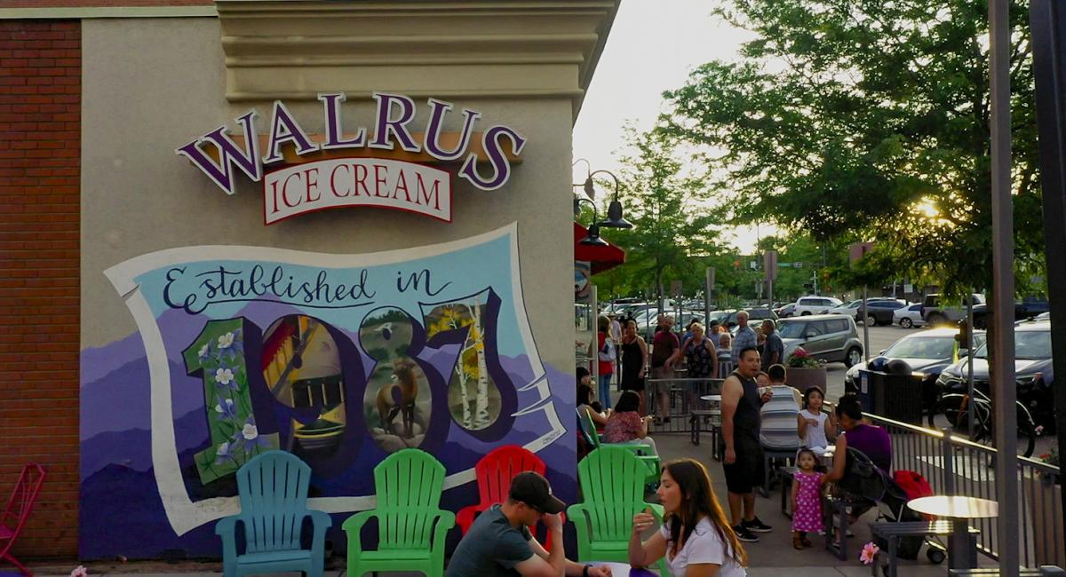 Walrus Ice Cream sign. established in 1987