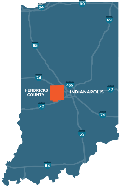Hendricks County, Indiana Map