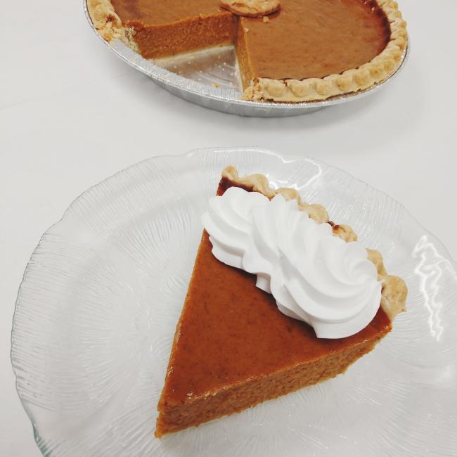 A slice of Pumpkin Pie from Huron Mountain Bakery in Marquette, MI