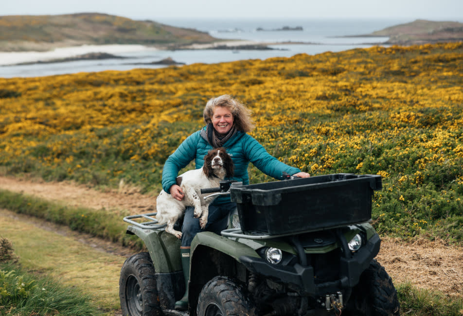 IOS Nav Landscape Large - Blog - Scilly Cow - zoe and dog in buggy 952x650