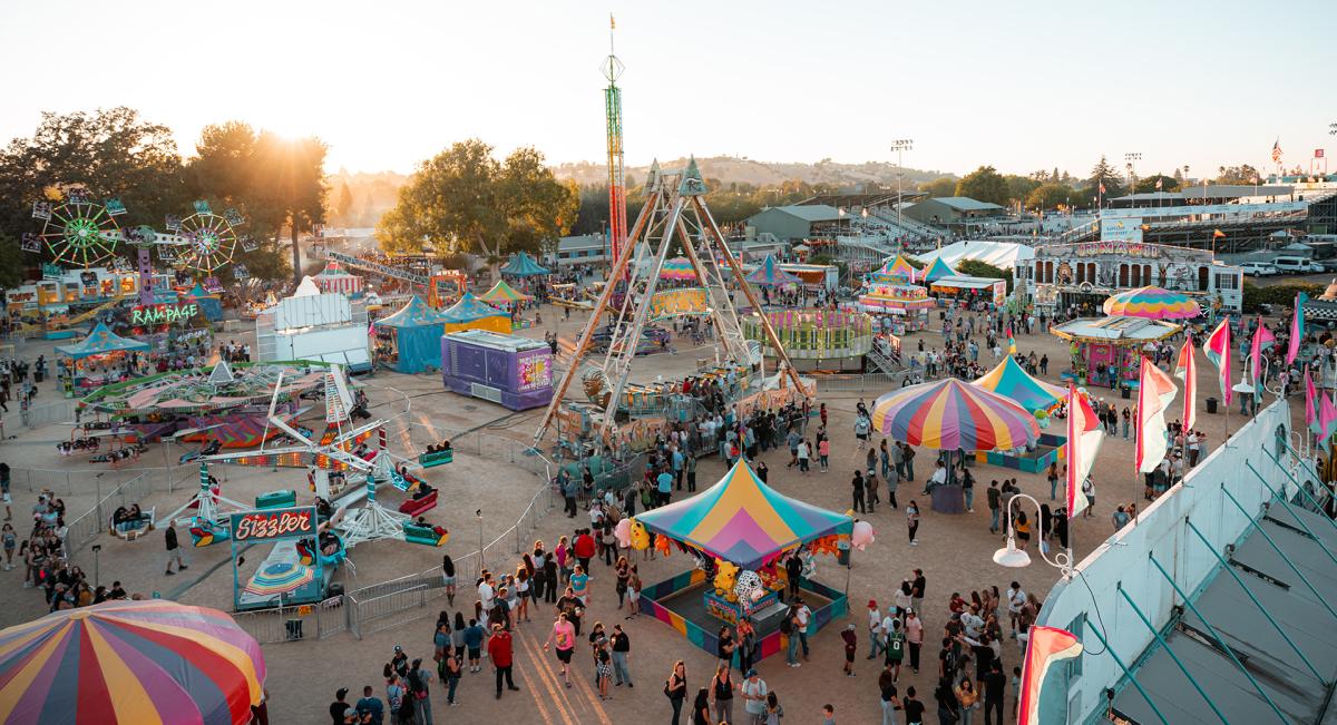 The carnival rides at the California Mid State Fair in Paso Robles