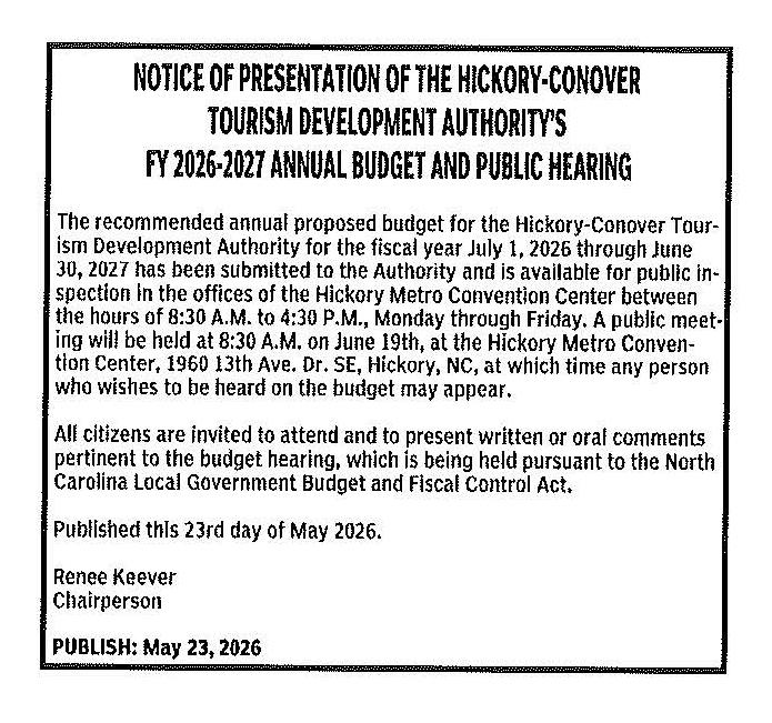 HDR HCTDA Public Hearing Notice for 6.19.2026