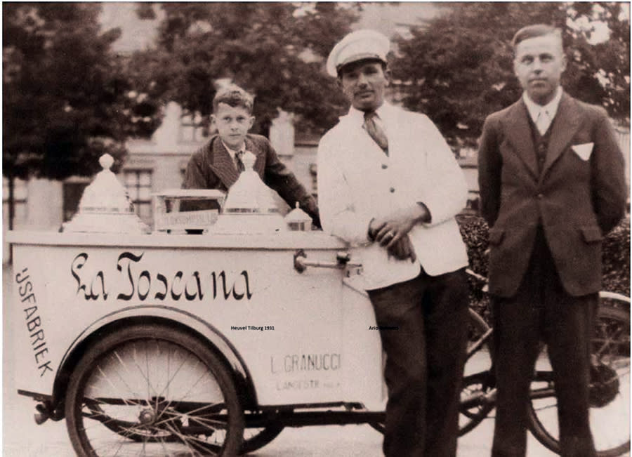 Luigi Granucci serving Gelato