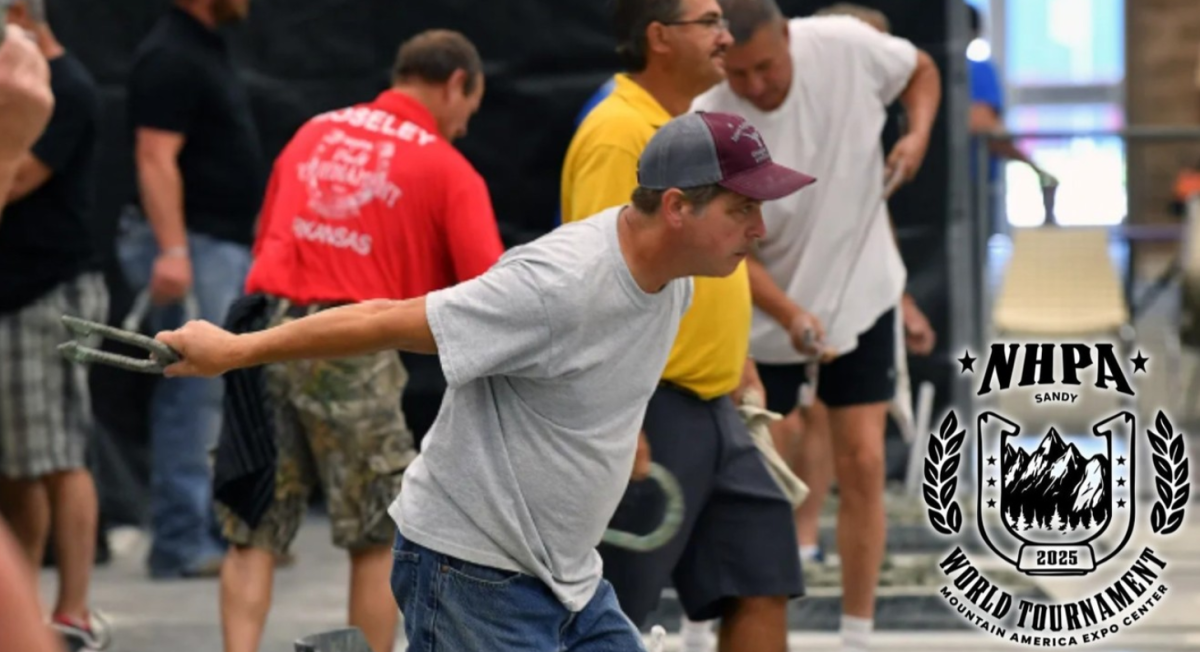 NHPA athlete throwing a horseshoe