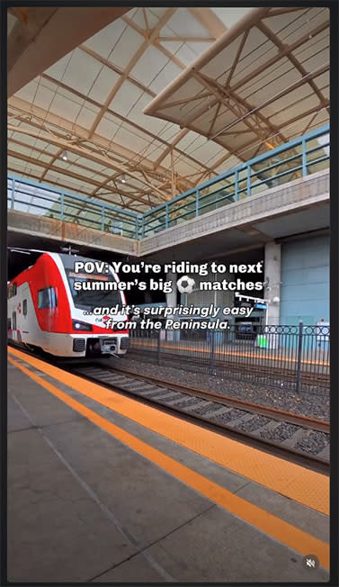 Caltrain Reel from The San Francisco Peninsula Instagram Account
