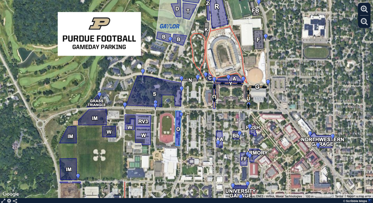 Interactive Purdue Football Parking Map 2024