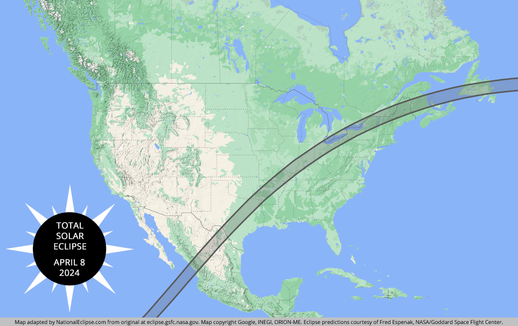 Eclipse Path Across US_Canada