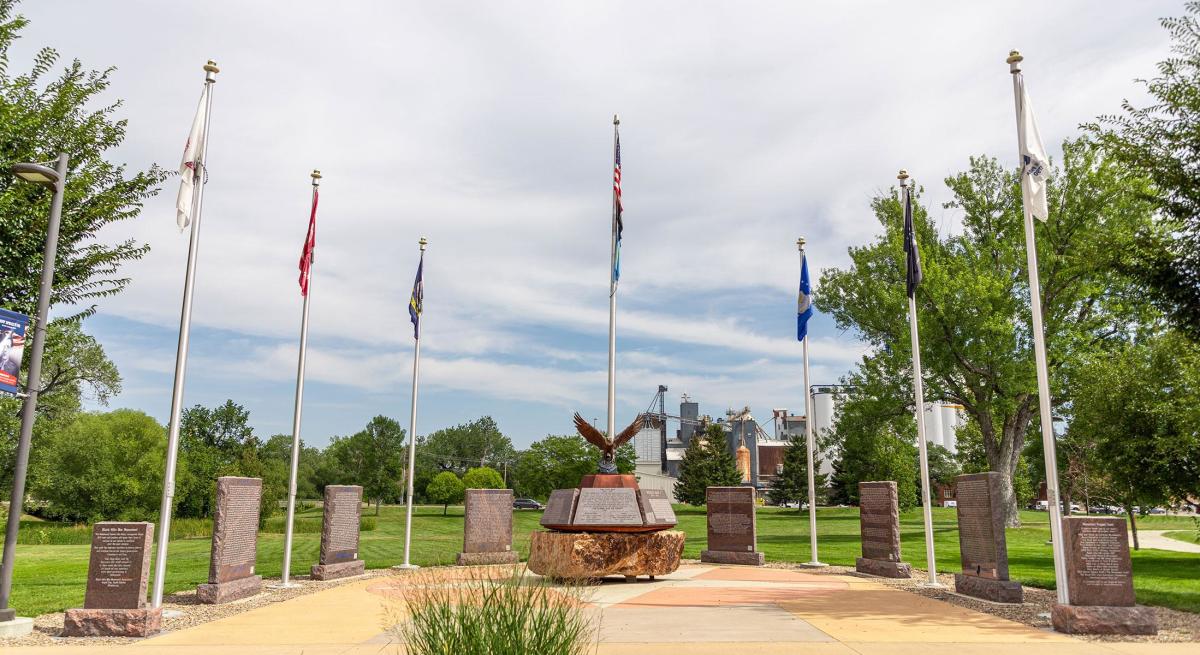 black hills war memorial found in memorial park in rapid city south dakota