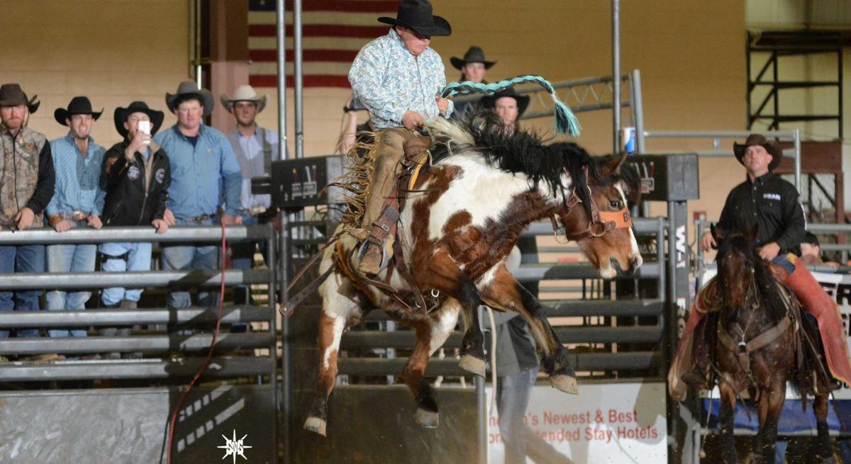 Bronc riding event at the Black Hills Stock Show and Rodeo®