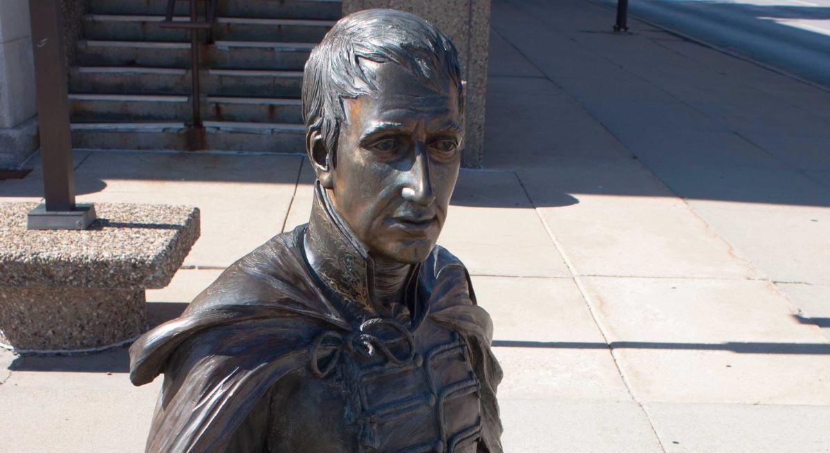 City of Presidents statue William Henry Harrison in Downtown Rapid City