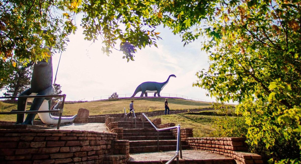 Entrance to Dinosaur Park in Rapid City