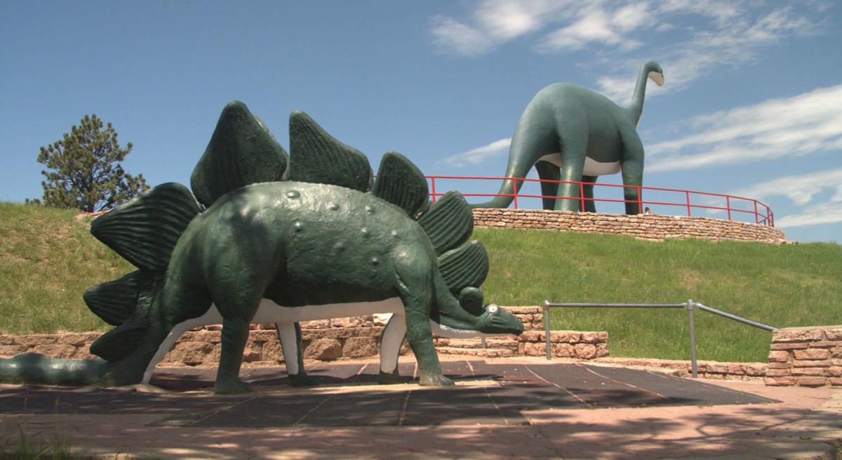Stegosaurus statue at Dinosaur Park in Rapid City, SD