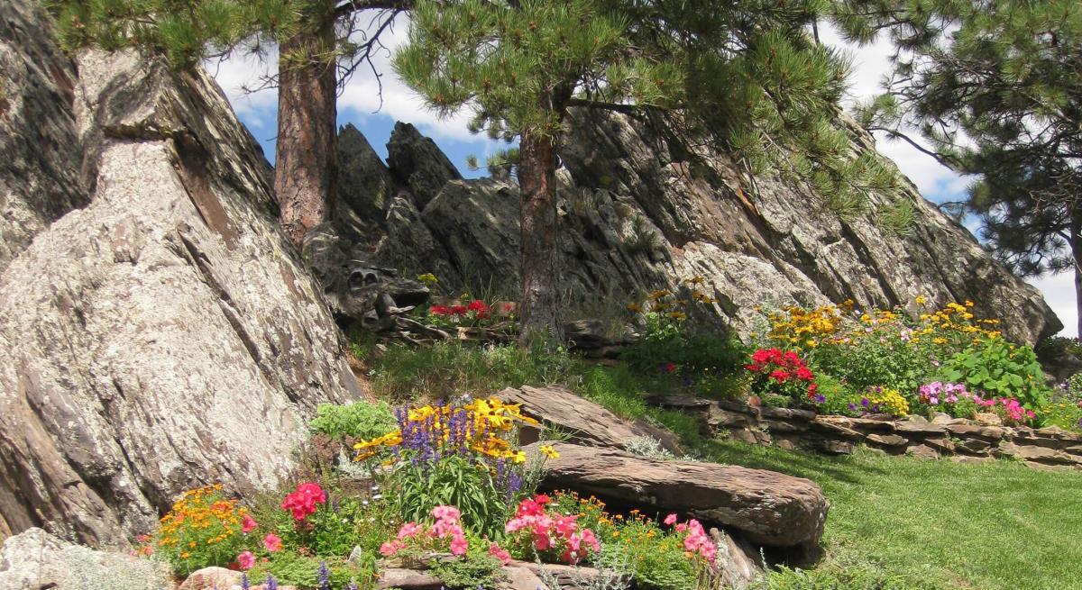 Floral Gardens at the top of Rushmore Tramway Adventures