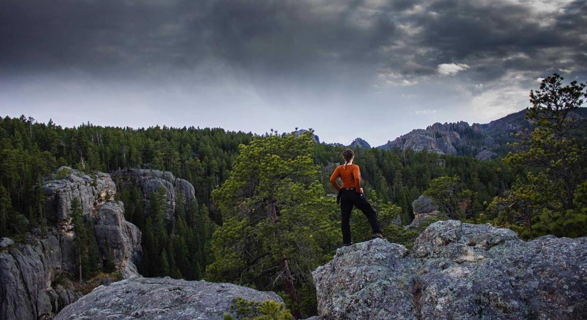 Solo hiker in the Black Hills 