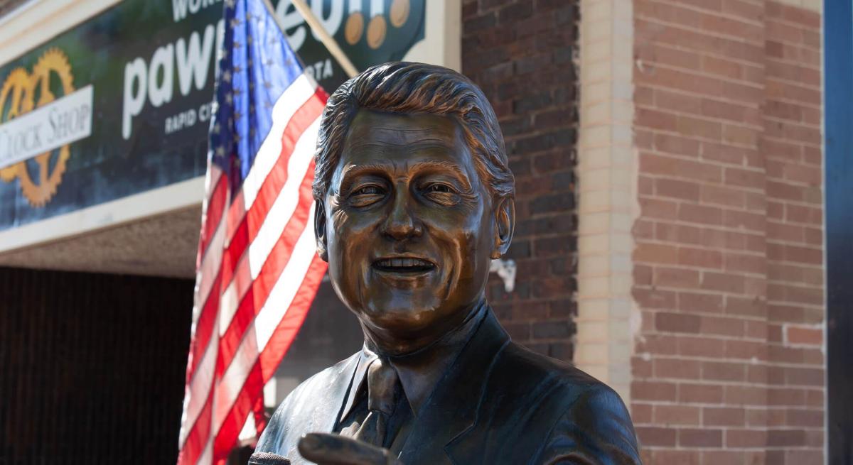 Bill Clinton City of President Statue in Rapid City