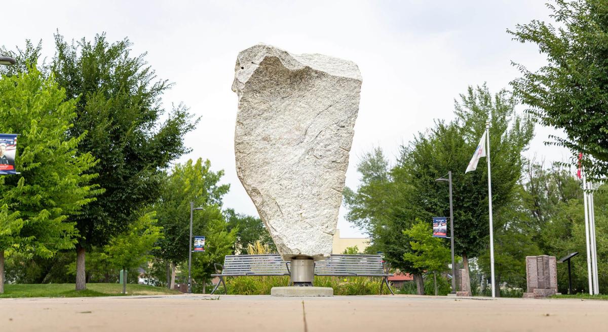 rockspinner 6 art installation in memorial park in rapid city, sd 