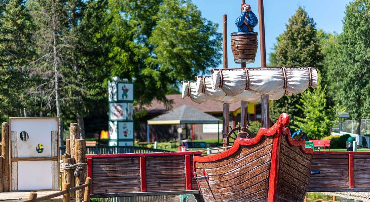 pirate ship and play set at storybook island theme park in rapid city, south dakota