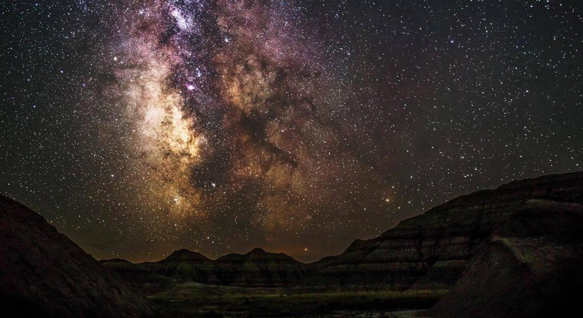 Night sky views in Badlands National Park