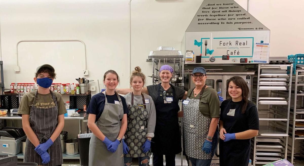 Volunteers at Fork Real Community Cafe