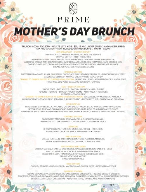 mothers day brunch menu