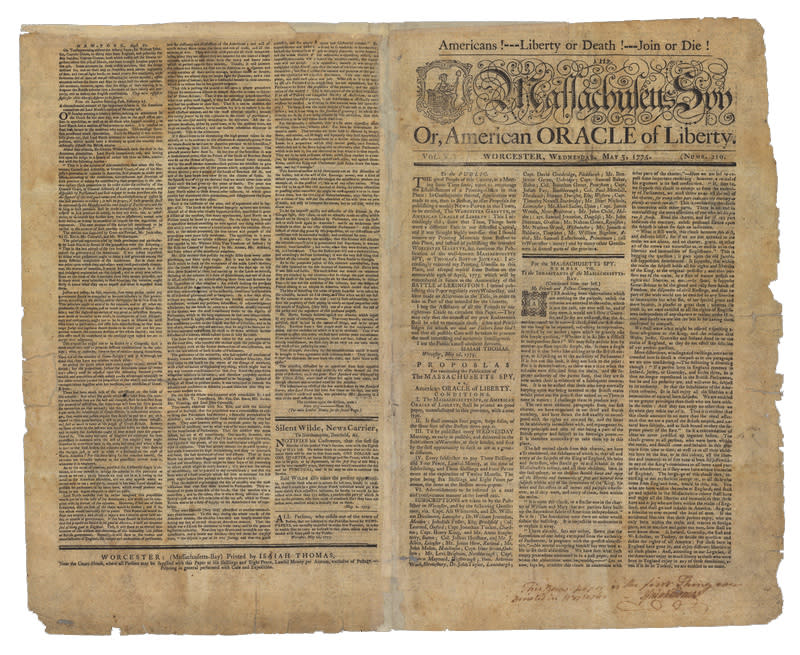 Massachusetts Spy 1774