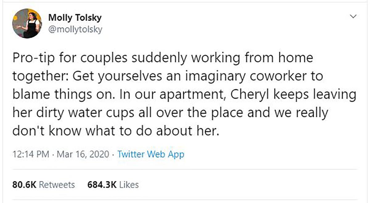Blame imaginary coworker joke