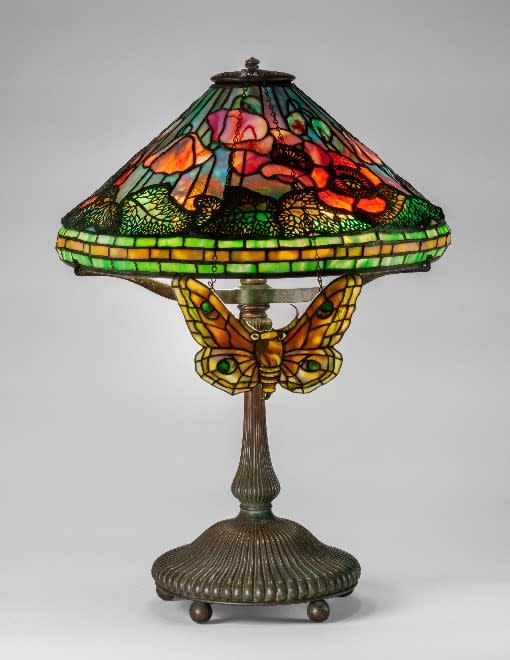 Poppy Library Lamp at Allentown Art Museum's Tiffany Exhibit