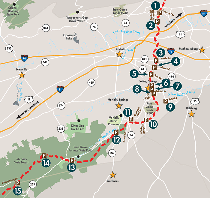 Appalachian Trail Parking Map