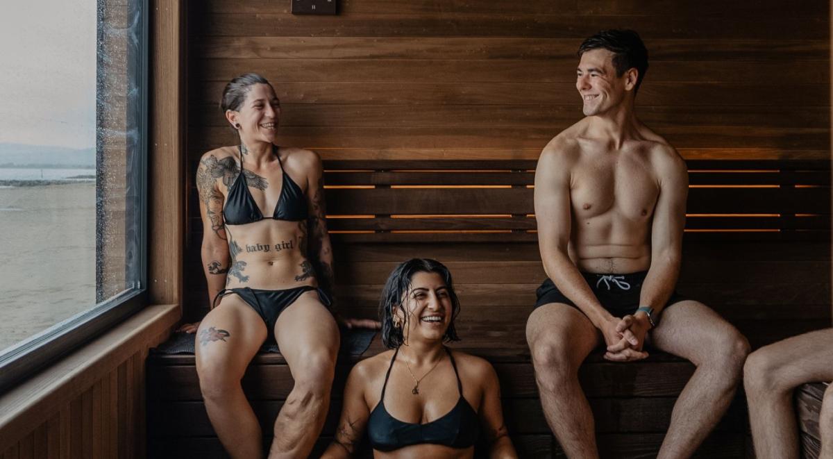 Inside Saltwater Sauna, Bill Measom