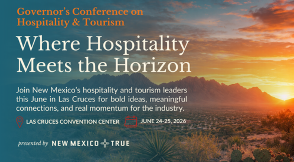 A graphic advertising the 2026 Governor's Conference on Hospitality and Tourism.