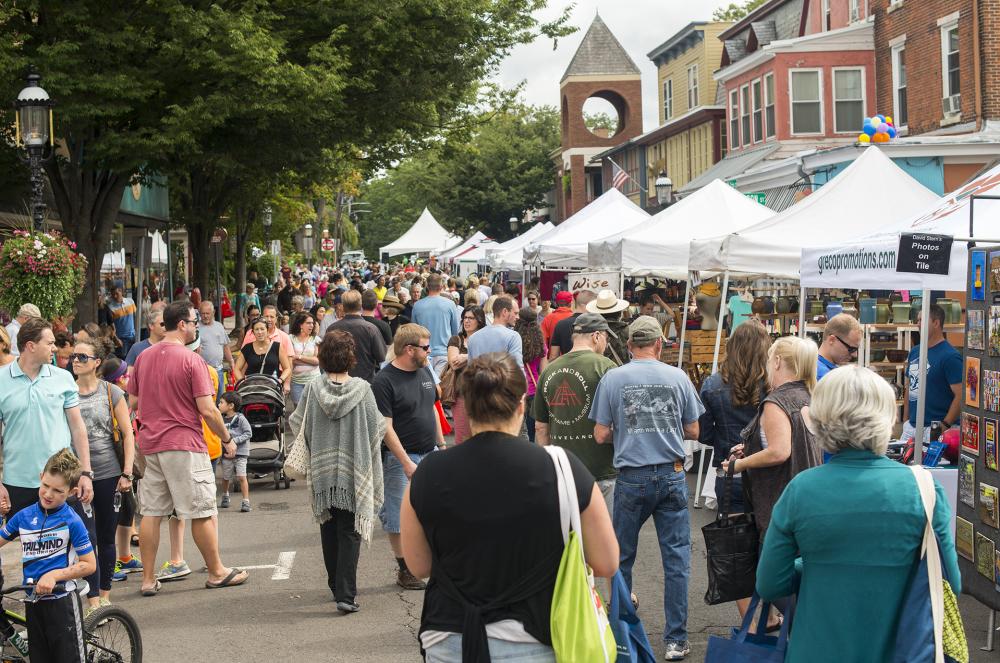 Crowd at the Doylestown Arts Festival