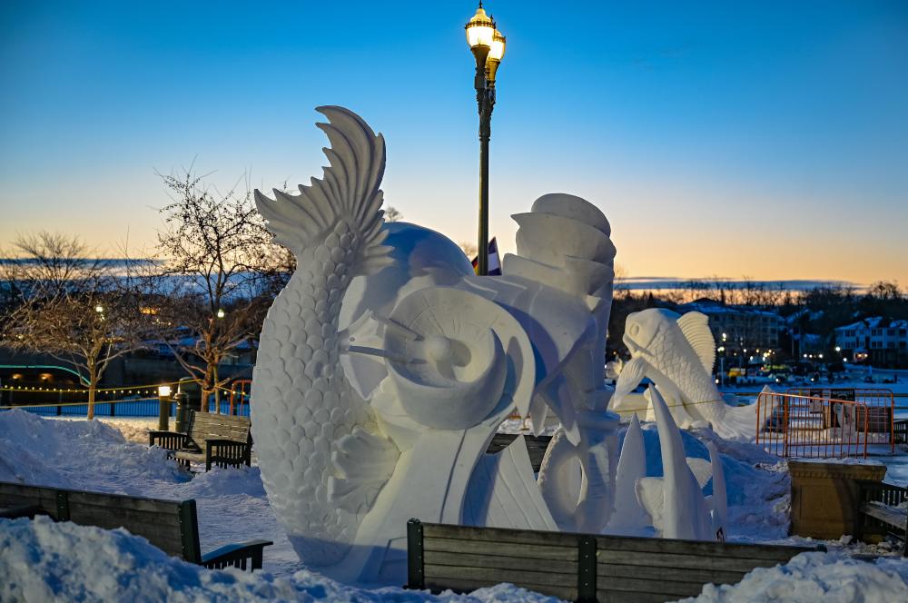 Snow sculpture from 2023 Winterfest