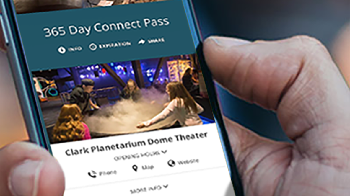 Visit Salt Lake Connect Pass on smartphone