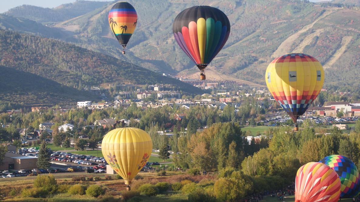 Hot air balloons in Park City