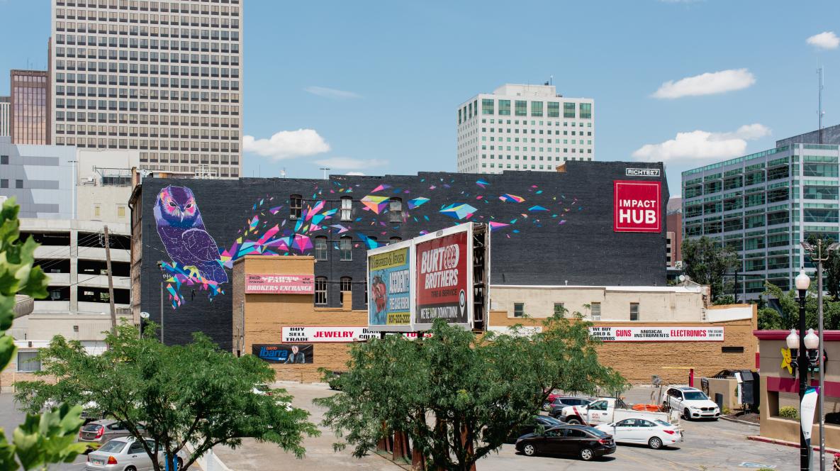 Constellation Owl Mural