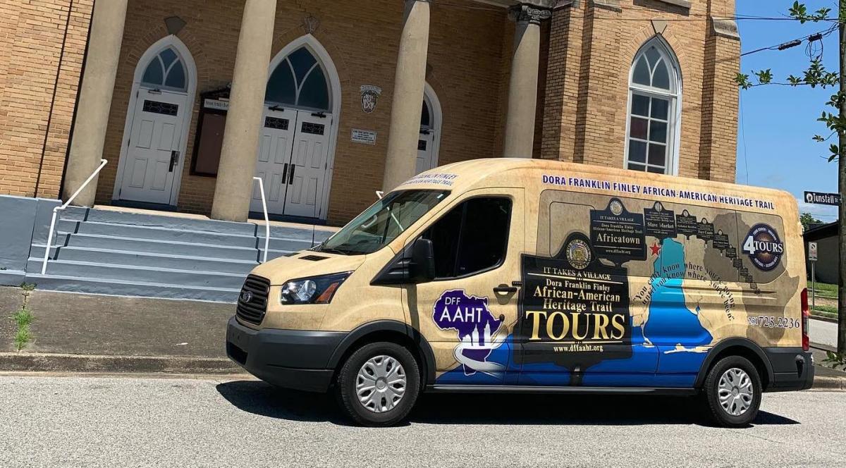Van for the Dora Franklin Finley African-American Heritage Tour in Mobile, AL