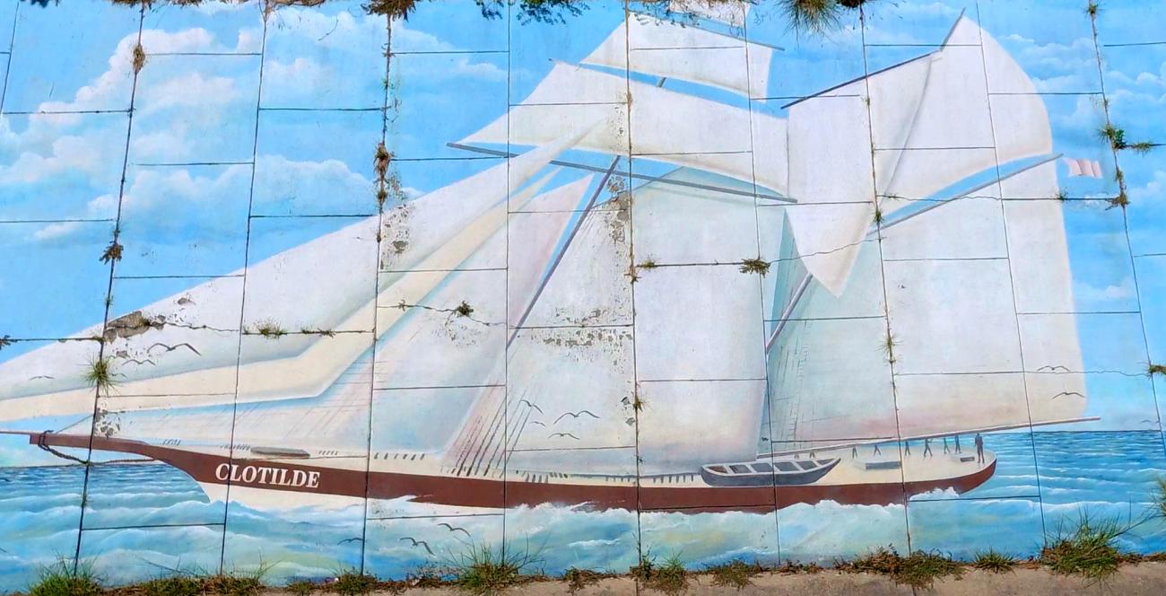 A Mural In Mobile, AL featuring the Clotilda