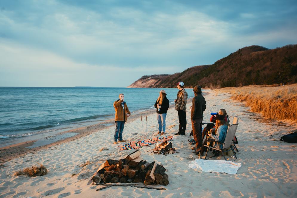 Beach Bonfire on the Sleeping Bear Dunes