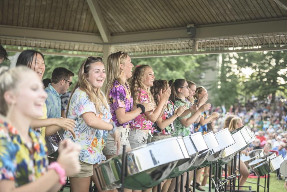Petoskey Steel Drum Band at Grand Traverse Pavilions