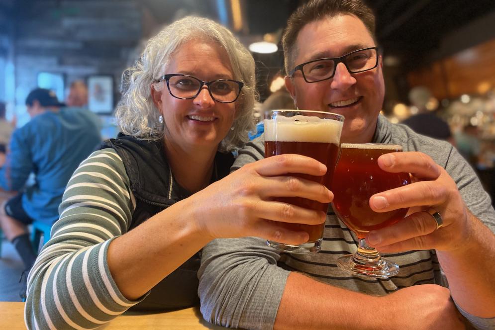 Sipping Beer at Right Brain Brewery