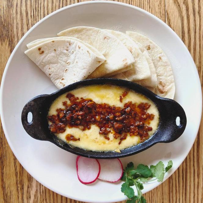 Queso fundido from Lime and Salt